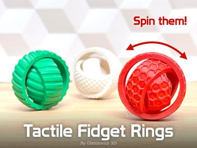 Tactile Fidget Rings (spinning fun toy)