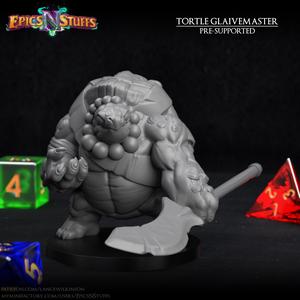Tortle Glaive Master Miniature - Pre-Supported