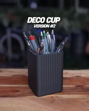 Deco Cup V2 – Angled Art Deco Pen & Pencil Holder