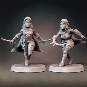 Elf Rogue Set (Type A&B) with Modular Hands and Weapons (Presupported)