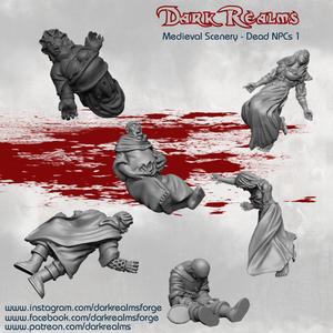 Dark Realms Medieval Scenery - Dead NPCs