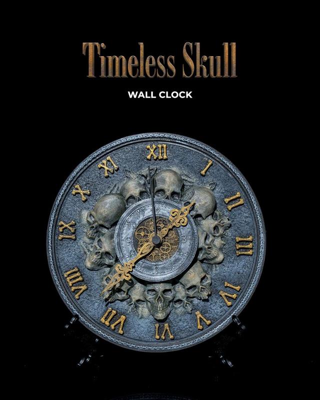 Timeless Skull Wall Clock