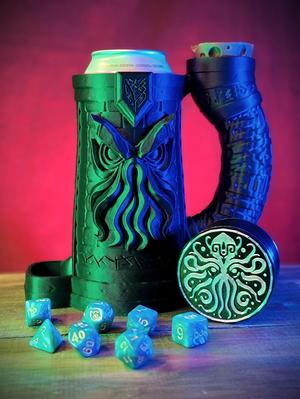 12oz.Stone Cthulhu can Cozy Dice Tower