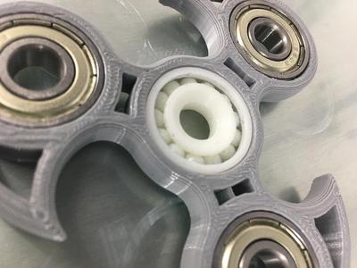 608 'fidget spinner' bearing - fully 3d printable