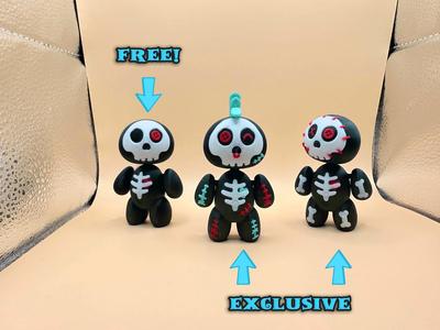 Articulated Voodoo Doll Bones and Skulls Flexi FULL PACK