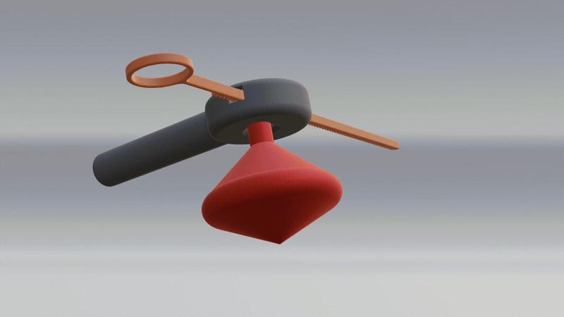 B8-Lab simple Spinning Top Pull-Cord launcher Pull-String toy game games   