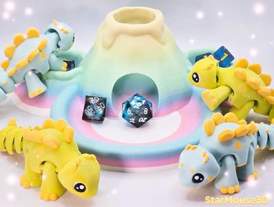Stegosaurus Flexi & "Lava Flow" Dice Roller