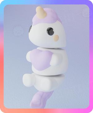 Flexi Unicorn and the Valentine’s Heart Keychain (Single Color)