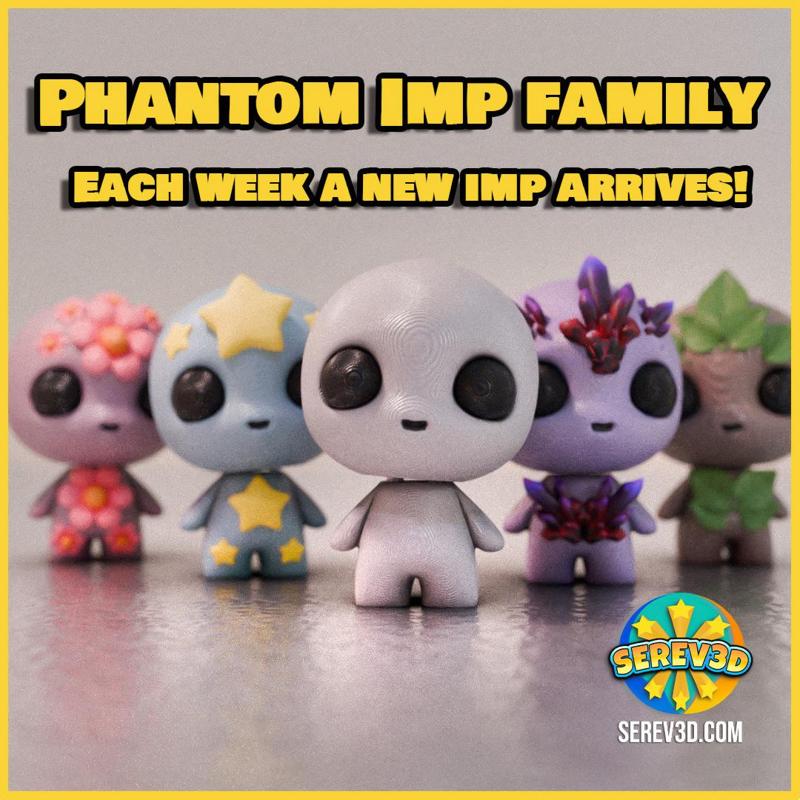 Phantom Imp - Backpack Buddy & Flexi Keychain - No Supports 3D Print STL/3MF