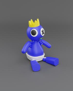 Baby Blue Rainbow Friends Snap Together Articulated Figure