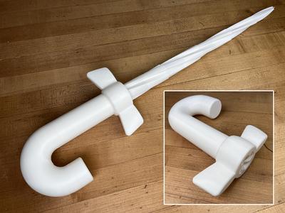 Candy Cane Sword Print-in-Place