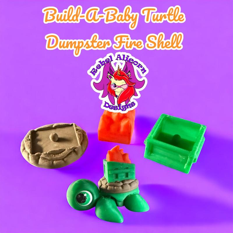 Build-A-Baby Turtle Dumpster Fire Shell - Just The Shell