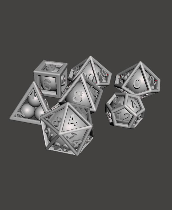 Ball In Cage Dice Set - Large