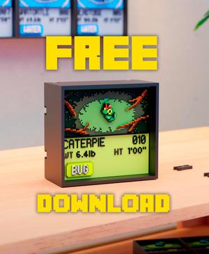 #010 Caterpie - Pixel Voxel Art Frame (No support, 3MF included)