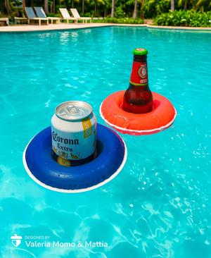 Pool Floaty for Drinks, This Summer Must-Have, Floating Donut for Beer and Cans