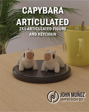 3D Articulated Capybara – Keychain and Decorative Figure
