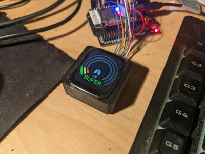 Gridfinity bin for Waveshare 1.69in Touch LCD Module