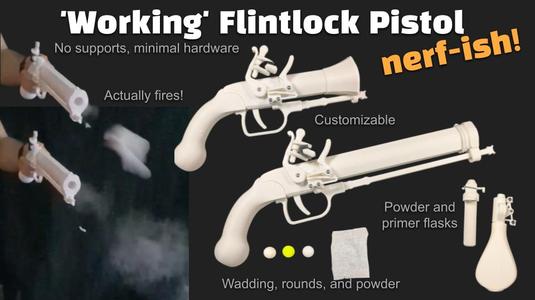 Working Flintlock Pistol (Nerf)