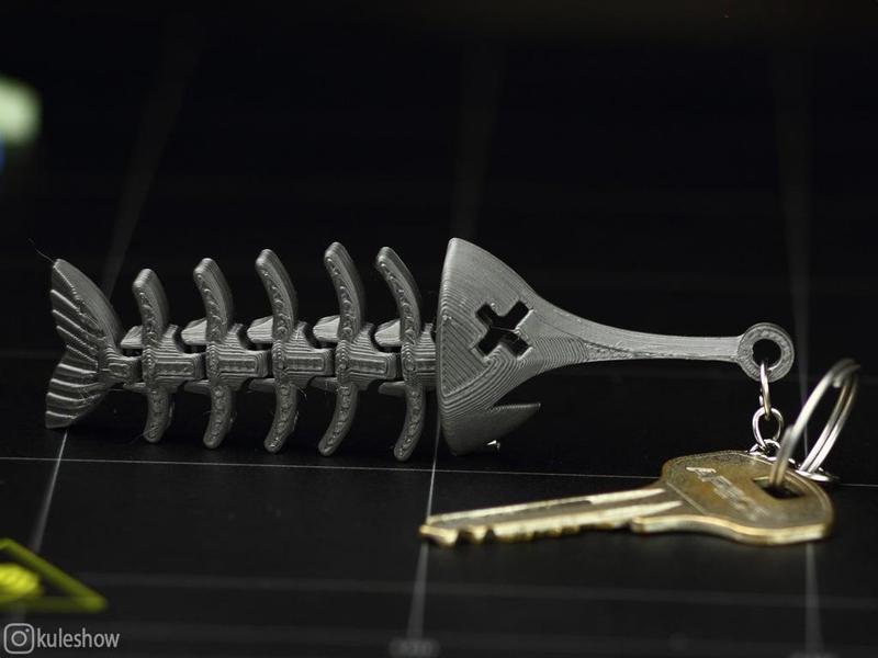 Flexi Swordfish Bone Keychain 