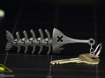 Flexi Swordfish Bone Keychain 