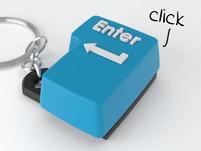 Enter - Keychain fidget button