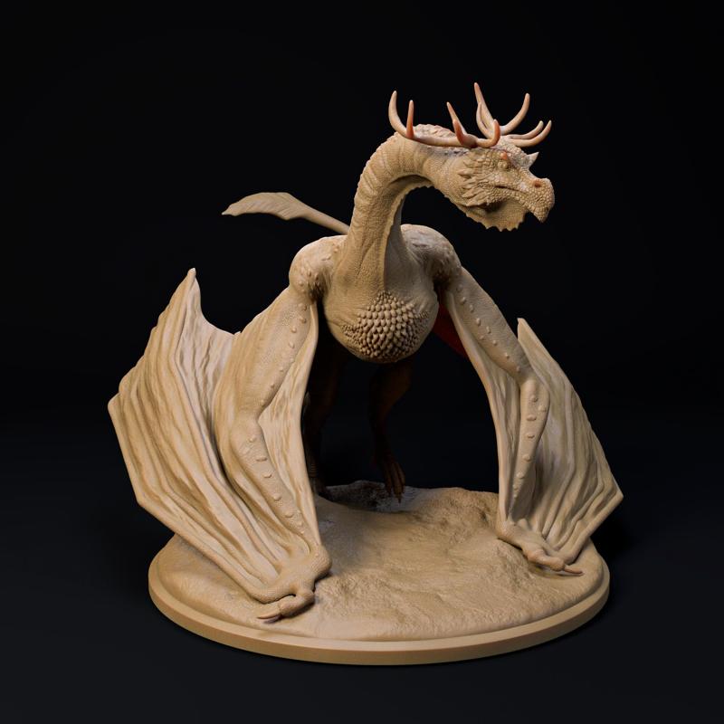 Forest Wyvern/Dragon 32mm scale - pre-supported FREE model