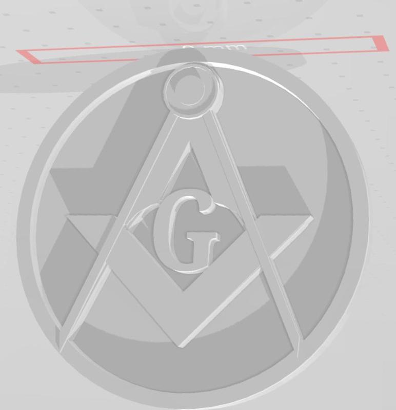 simple 3  Masonic car emblem