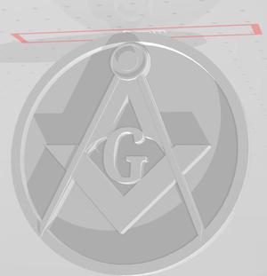 simple 3  Masonic car emblem