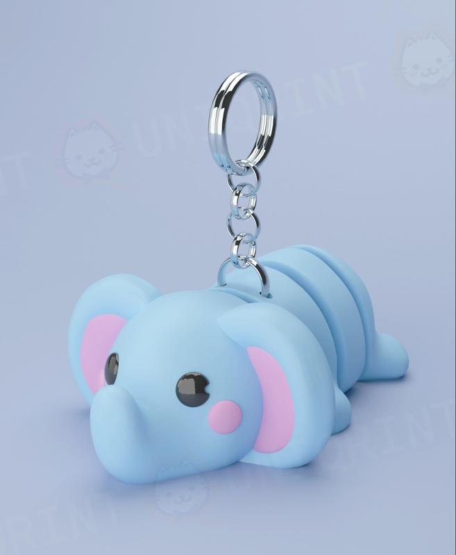 Flexi Elephant Keychain