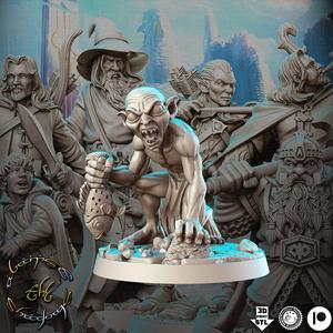 Gollum The Hobbit The Lord of the Rings LOTR 32mm Pre-supported