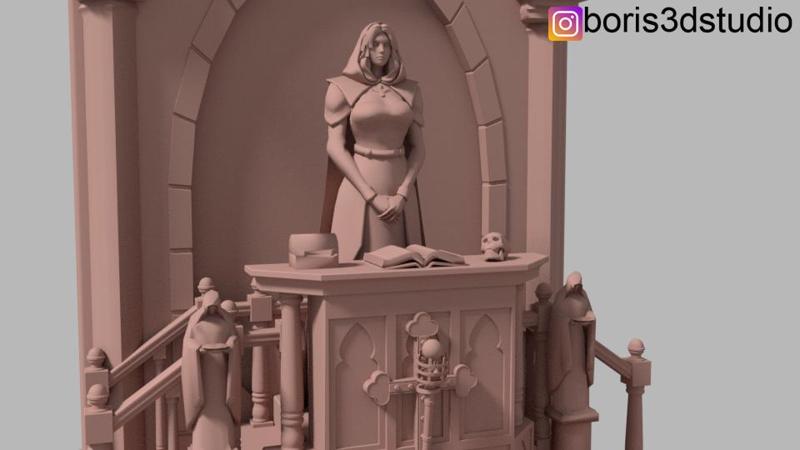 Priest girl pray