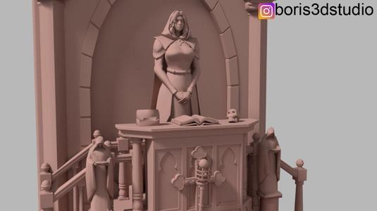 Priest girl pray