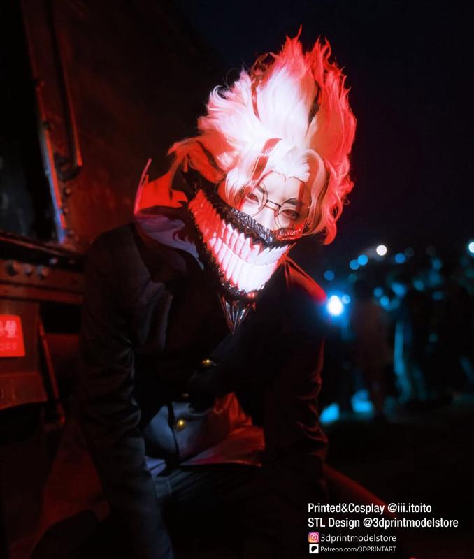 Dandadan Okarun Mask - Dan Da Dan Hollow Skull - Anime, Cosplay, Props - Granny Turbo