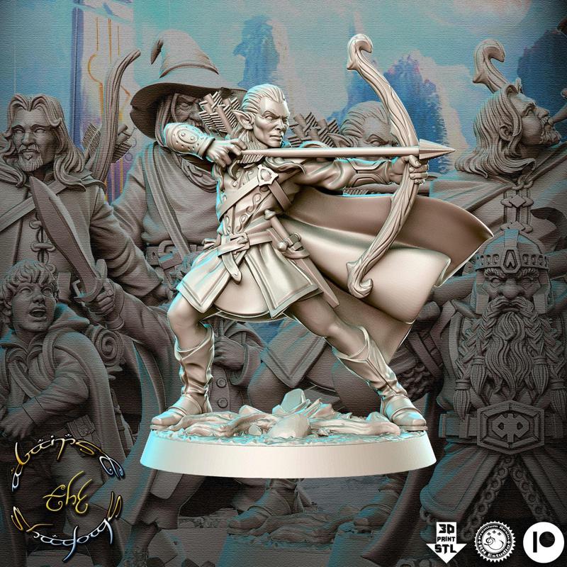 Legolas The Hobbit The Lord of the Rings LOTR 32mm Pre-supported