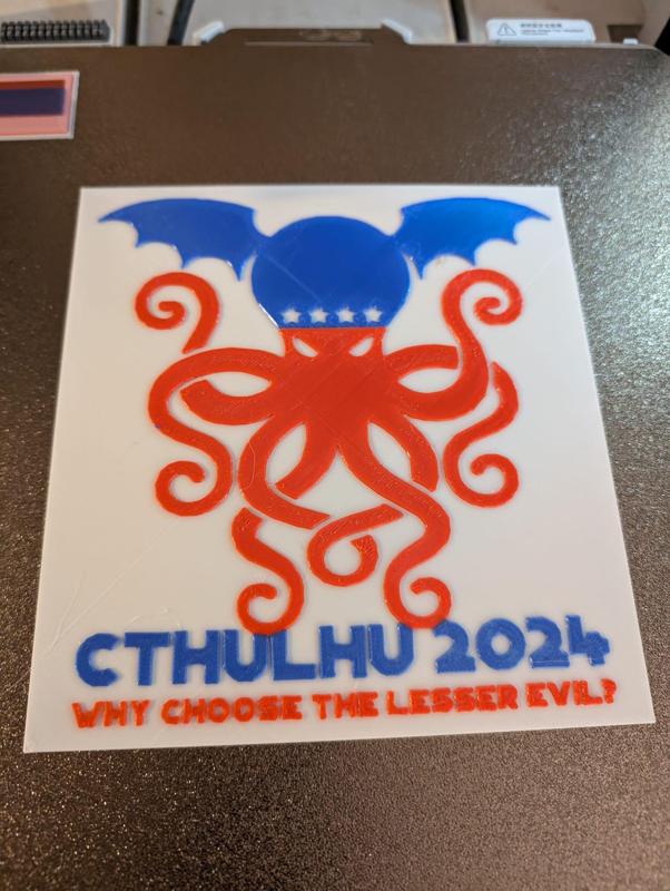 Cthulu 2024 politcal sign