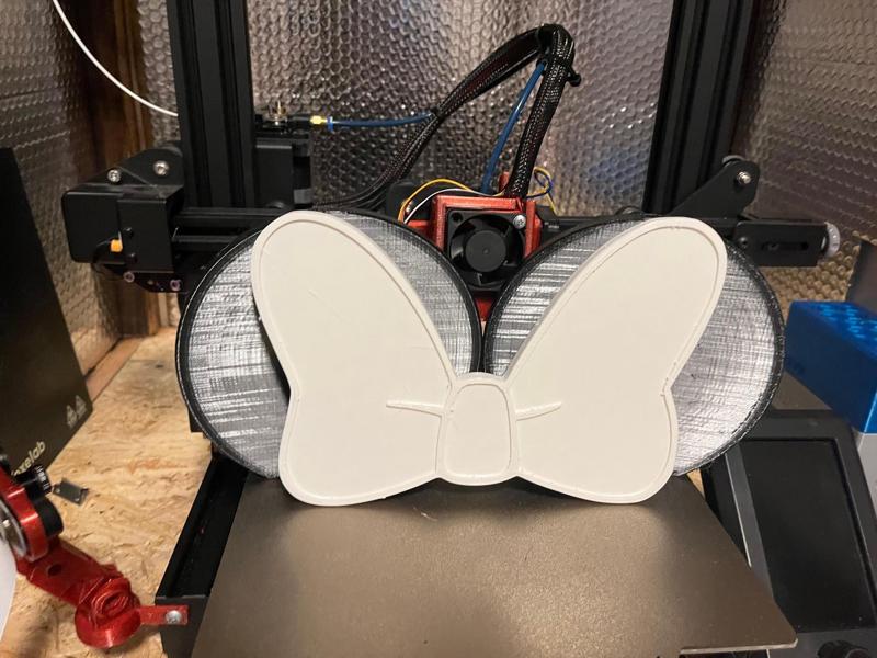 Mickey and Minnie Ears and Bow (Large) For Little Tikes Cozy Coupe Car