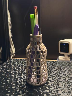 Contoured Bottle Pencil Holder