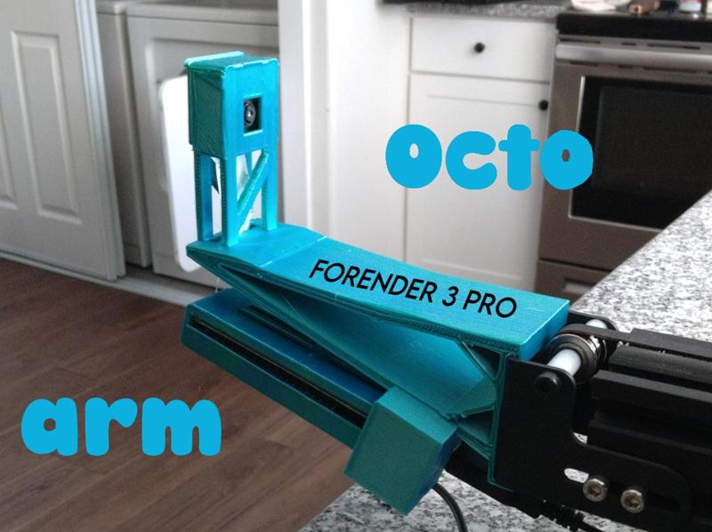 Octoarm Raspberry Pi and Camera Holder for Ender 3 Pro