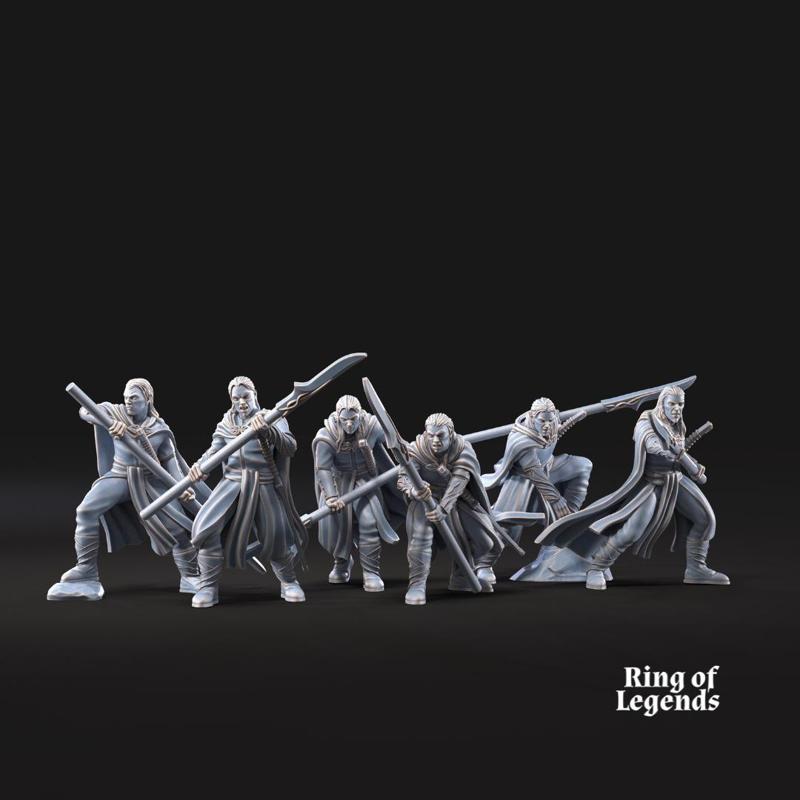 6x Forest guardians Spearmen | Galanthir Elves | Ring Of Legends