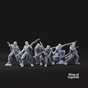 6x Forest guardians Spearmen | Galanthir Elves | Ring Of Legends