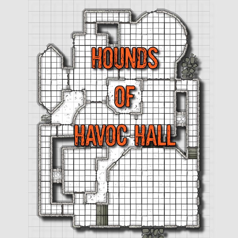 The Hounds of Havoc Hall - Session Dungeon Map