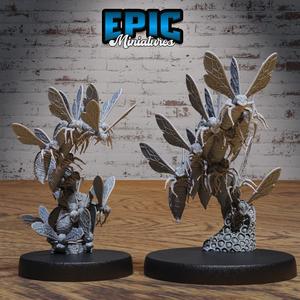 Wasp Swarm Set / Winged Insect / Flying Insectoid Beast / Forest Bee / Evil Hornet / Jungle Bug / Claw Hugger