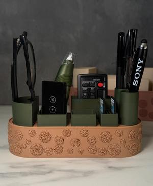 Fuzzy Desk Organizer - Multi Texture Print