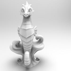 Mystical Seahorse Minimalist Sculpture