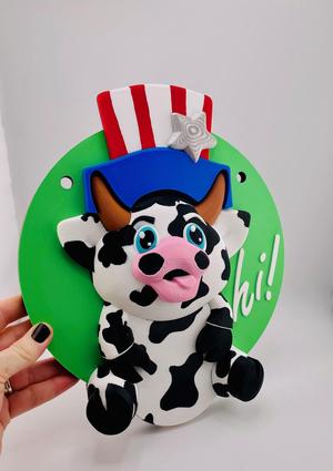 Magnetic 4th of July Hat For Modular Cow Sign