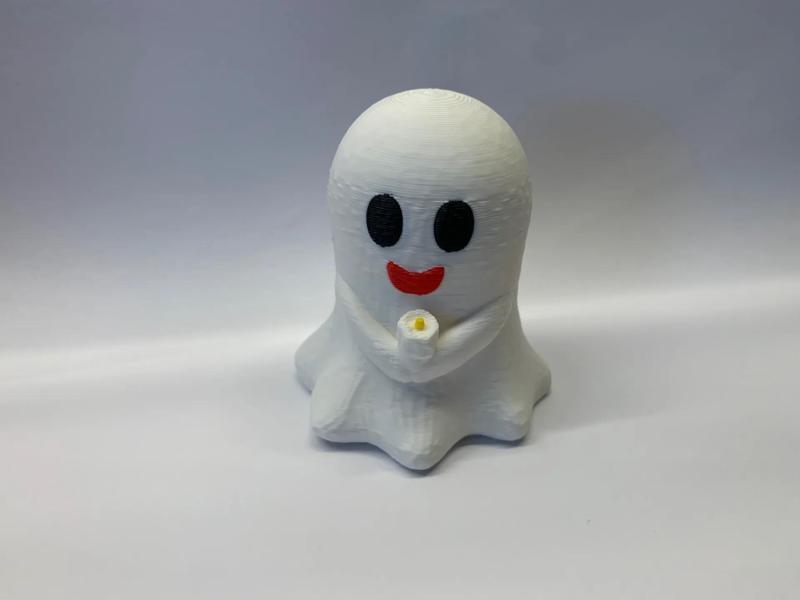 Cute ghost holding a candle (no support / easy print)