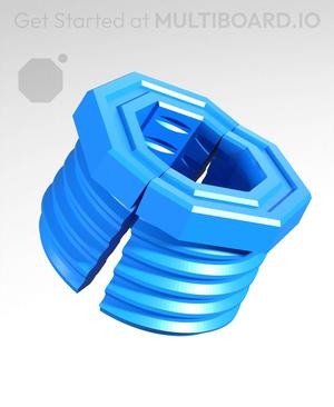 13 mm Big Thread, Push-fit Flat Head, Folded-Bolt