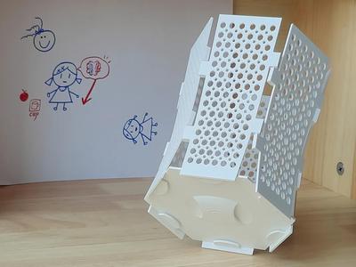 Small Waist Folding Trash Can - Detachable