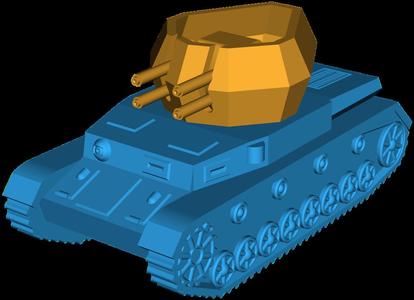 FlakPz 4 Wirbelwind - Rotating Turret [1:50 scale]