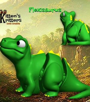 Flexi Dinosaur Toy - Print in Place - No Supports 